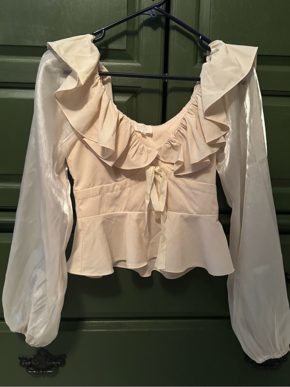 Ivory Ruffle Blouse - Picture 8 of 8